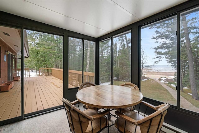 view of sunroom