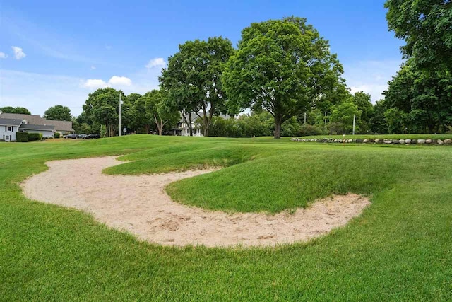 surrounding community featuring a lawn