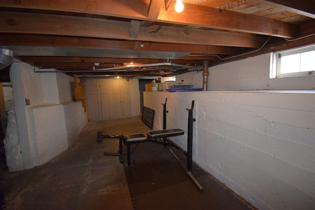 view of basement