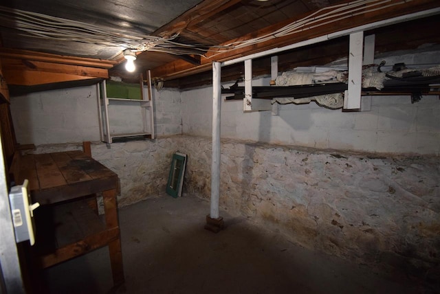 view of basement