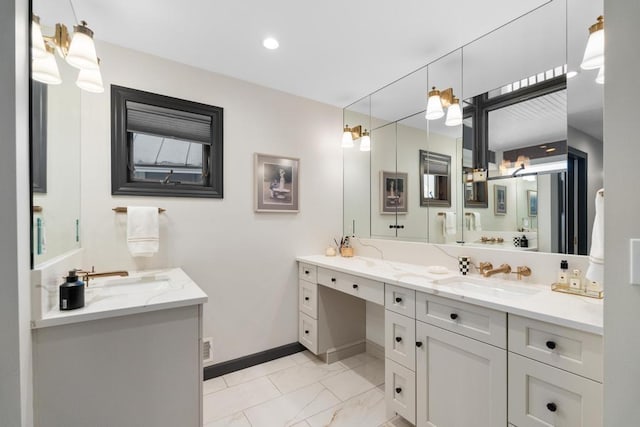 bathroom featuring vanity