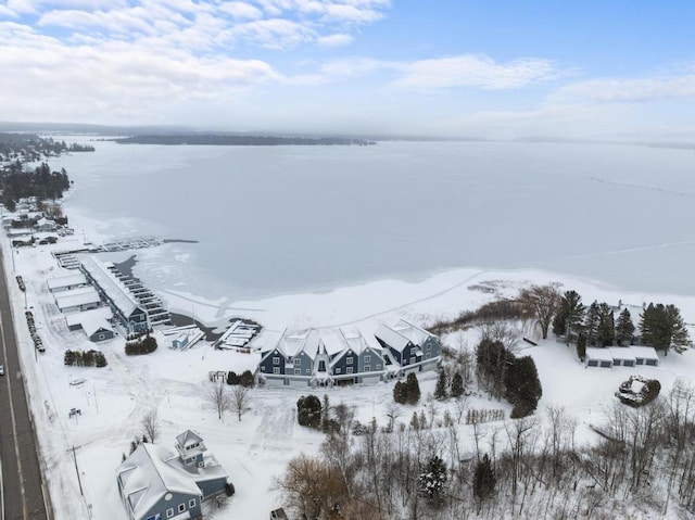 view of snowy aerial view