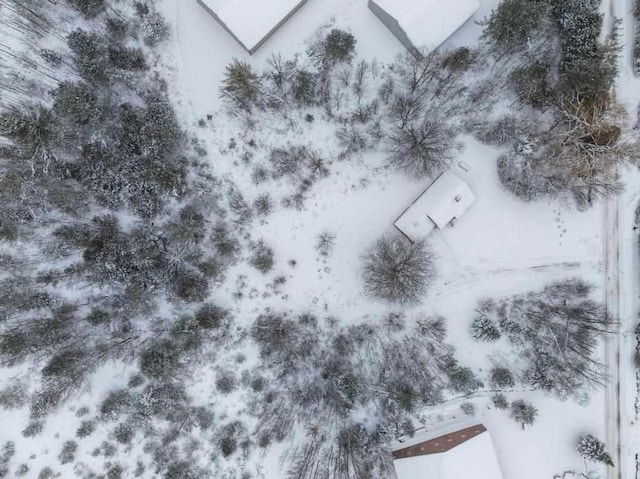 view of snowy aerial view