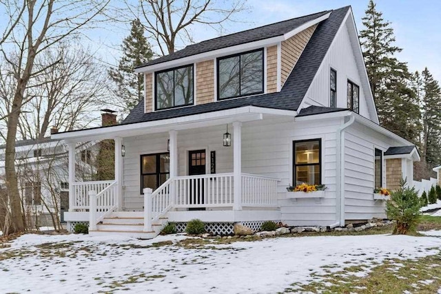 view of front facade with covered porch