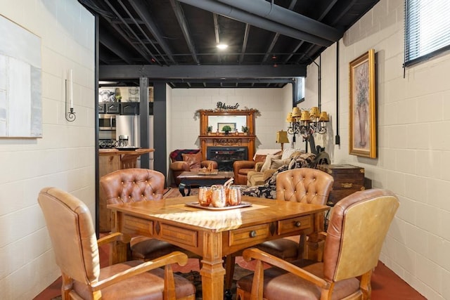 view of dining area