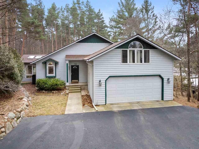 view of front facade with a garage