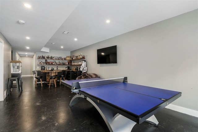 playroom with indoor bar