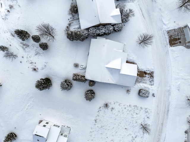 view of snowy aerial view