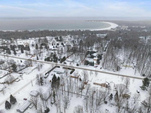 view of snowy aerial view