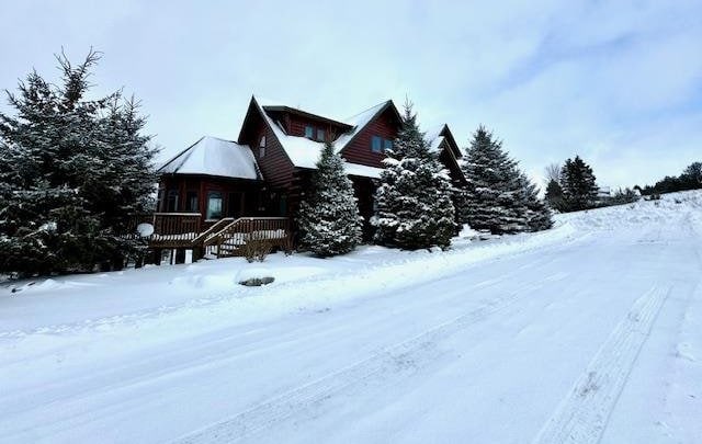 view of snowy exterior