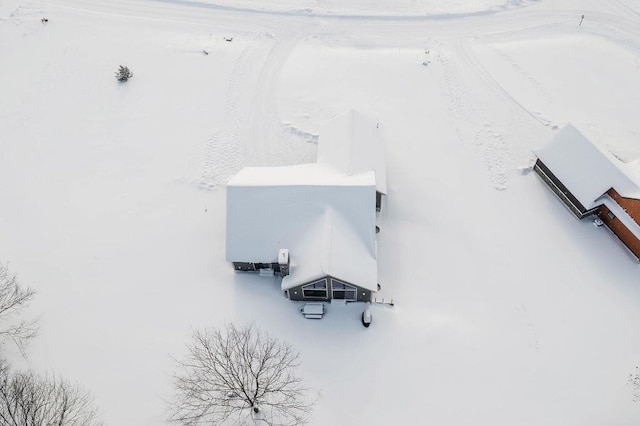 view of snowy aerial view