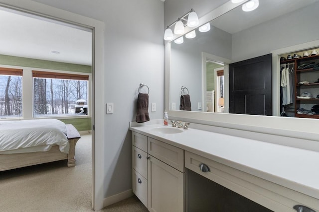 bathroom with vanity