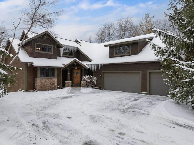 view of front of house featuring a garage