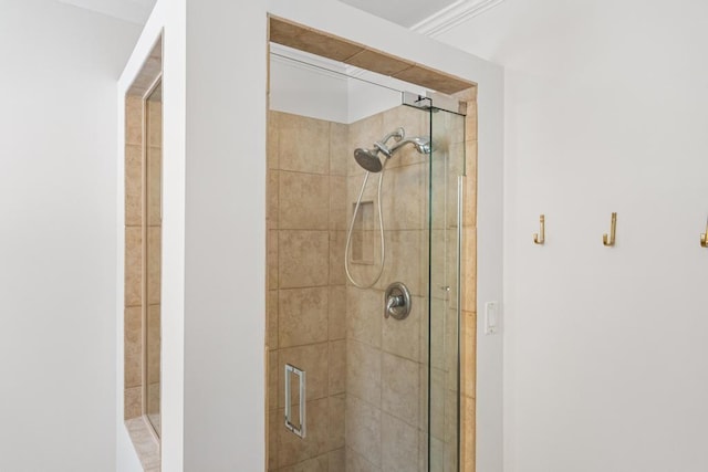 bathroom featuring walk in shower