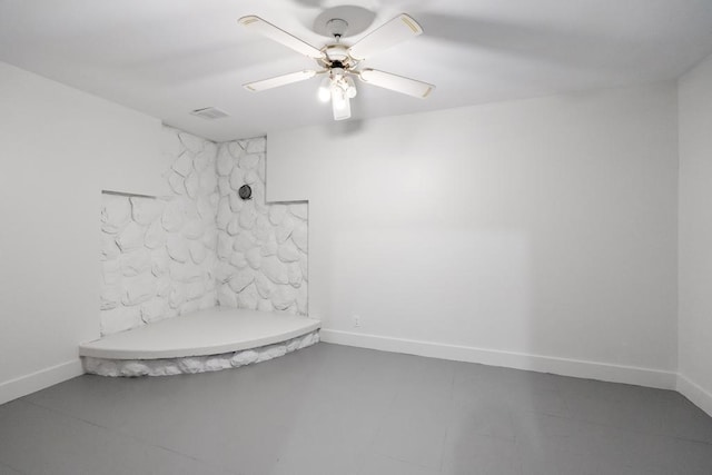 bathroom with ceiling fan