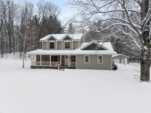 view of front of property with a porch