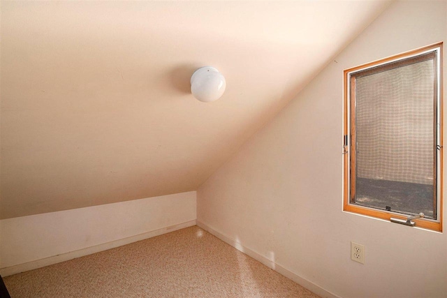 bonus room with lofted ceiling