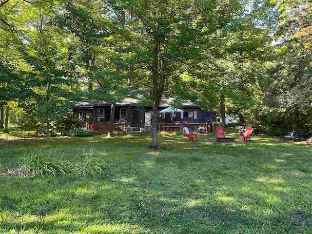 view of yard featuring a playground and a gazebo