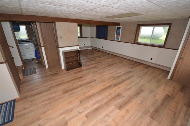 interior space with light hardwood / wood-style flooring