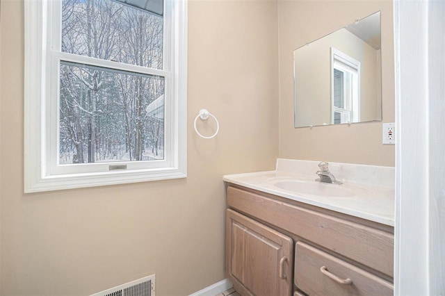 bathroom featuring vanity