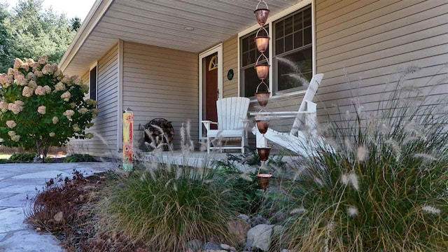 view of patio featuring covered porch