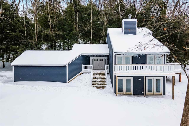 view of front of house with french doors