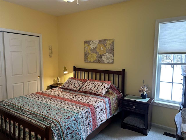 view of carpeted bedroom