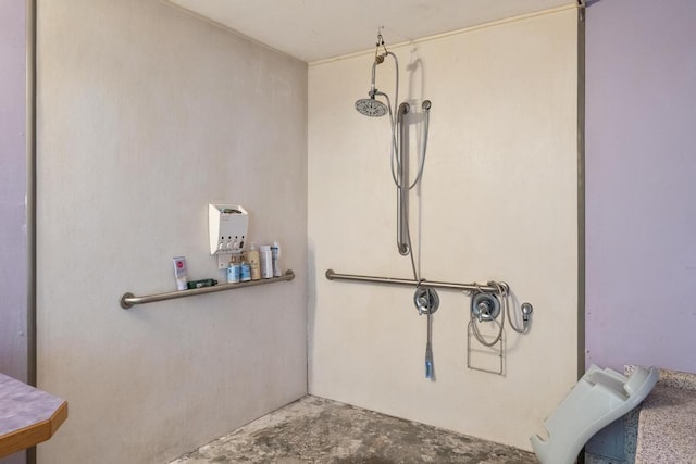 bathroom featuring concrete floors