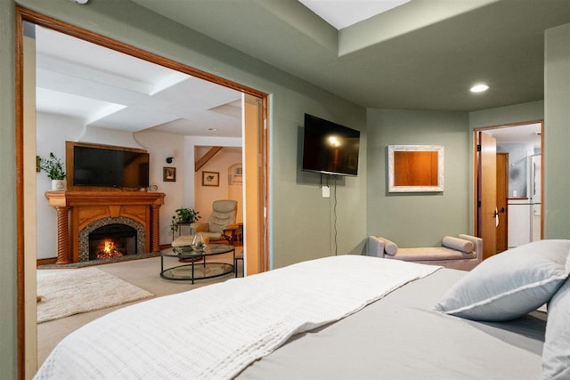 view of carpeted bedroom