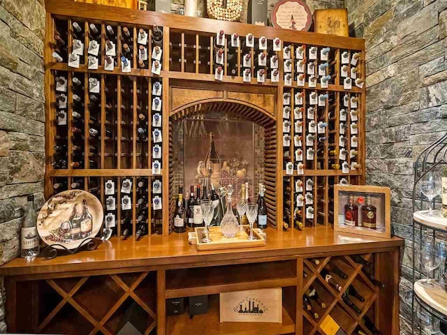 view of wine room