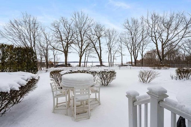 view of snowy yard