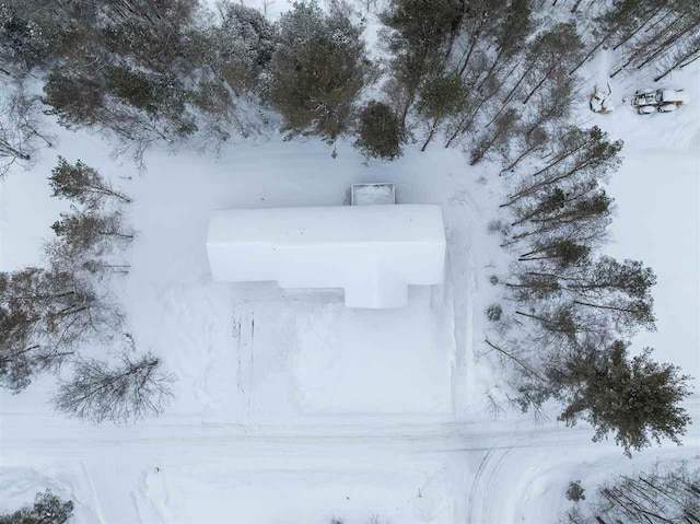 view of snowy aerial view