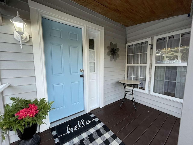 view of doorway to property