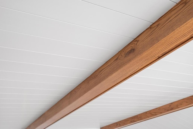 2632 Woodside Dr, Petoskey, MI 49770 - interior details featuring beamed ceiling