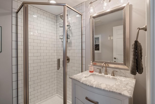2632 Woodside Dr, Petoskey, MI 49770 - full bath featuring a stall shower and vanity
