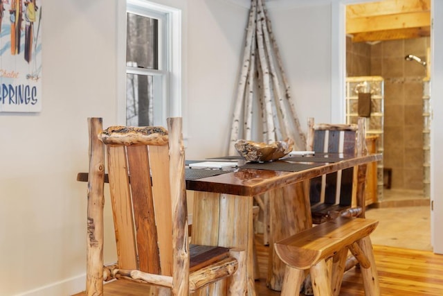 interior space featuring wood finished floors