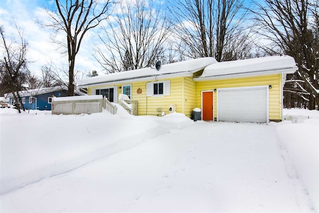 ranch-style house with an attached garage