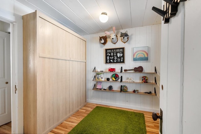 mudroom featuring light wood-type flooring