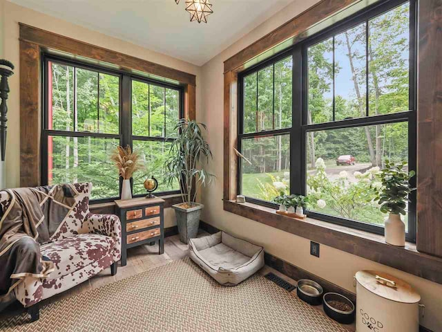 sunroom with visible vents