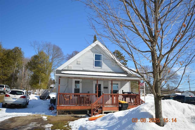 bungalow-style house with a porch