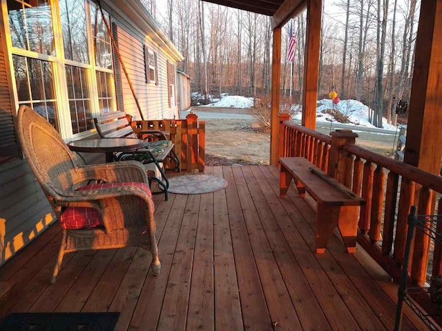 view of wooden terrace