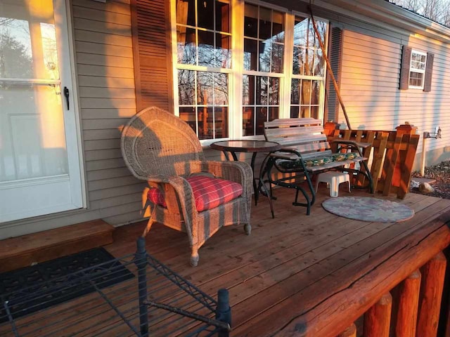 view of wooden terrace