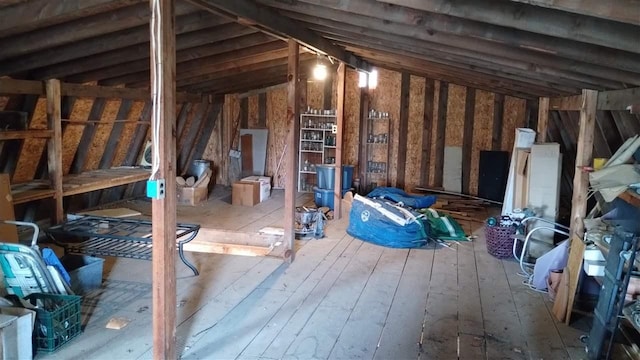 view of attic