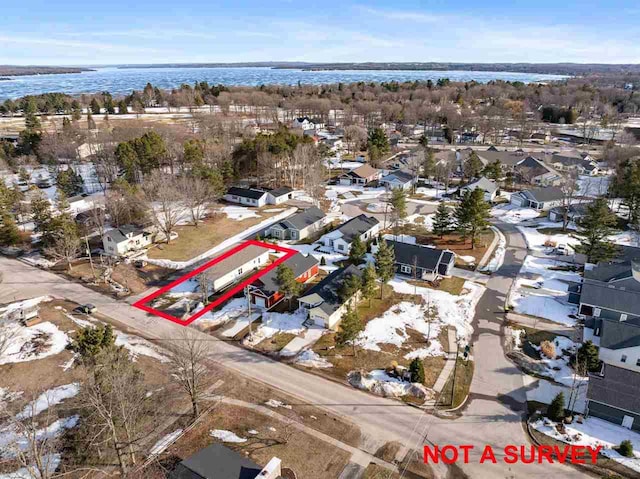 drone / aerial view with a residential view