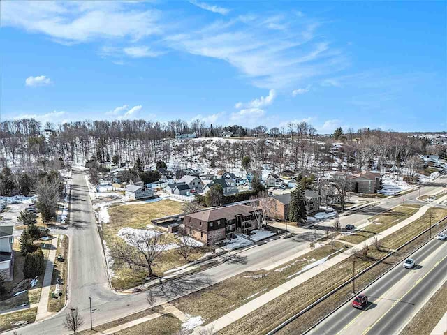 bird's eye view with a residential view