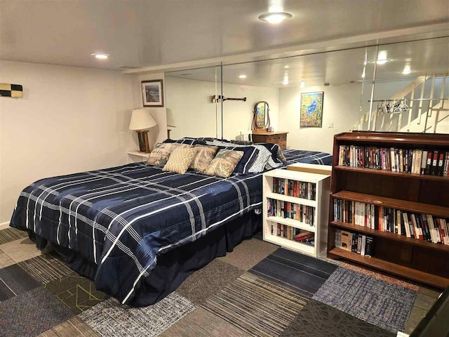 bedroom with carpet floors