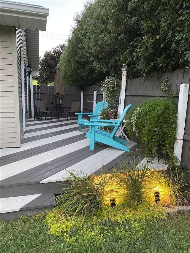 wooden deck with fence