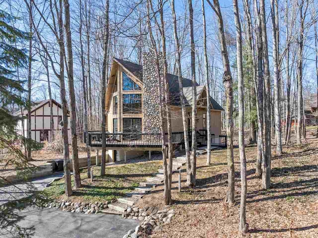 exterior space featuring a deck