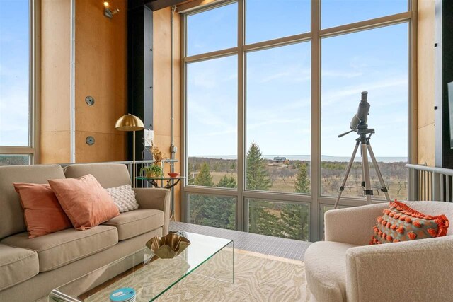 living area with a healthy amount of sunlight