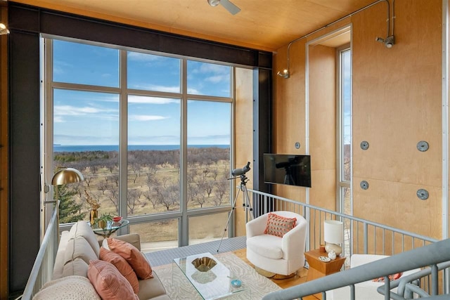 view of sunroom